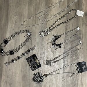 Multiple necklaces all from boutique